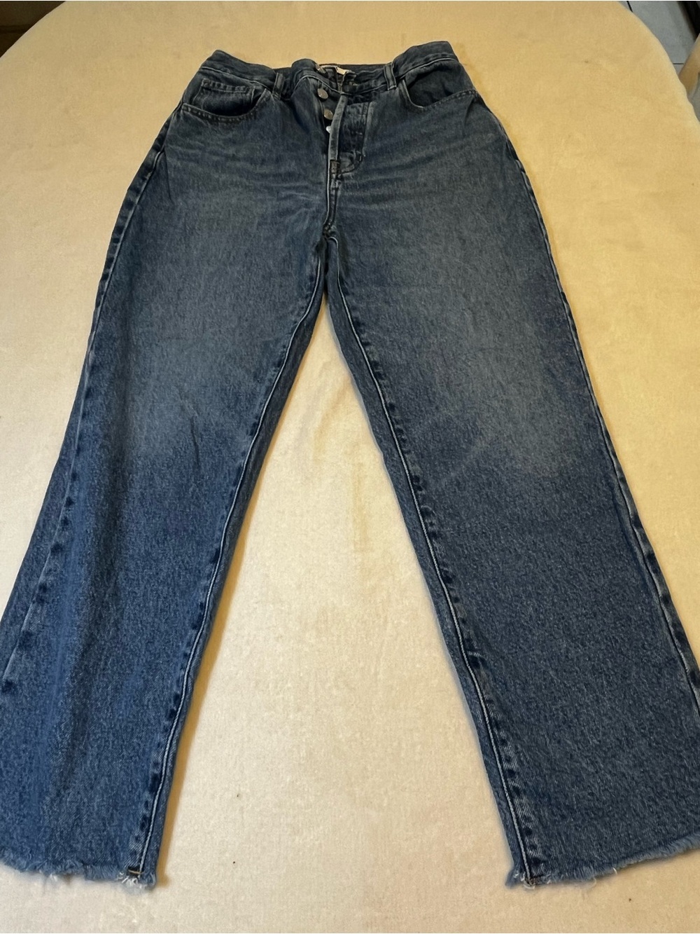 πβ¨ PacSun High Rise Straight Leg Jeans Womenβs Size 26 Raw Hem β¨π - Picture 2 of 6